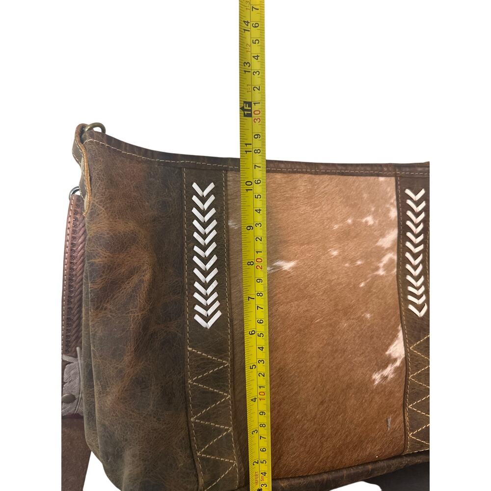 Myra bag made from upcycled canvas and genuine leather - Picture 3 of 5